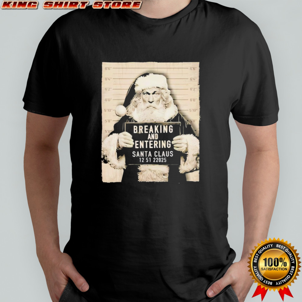 Christmas Santa Claus Humor Mugshot Xmas shirt