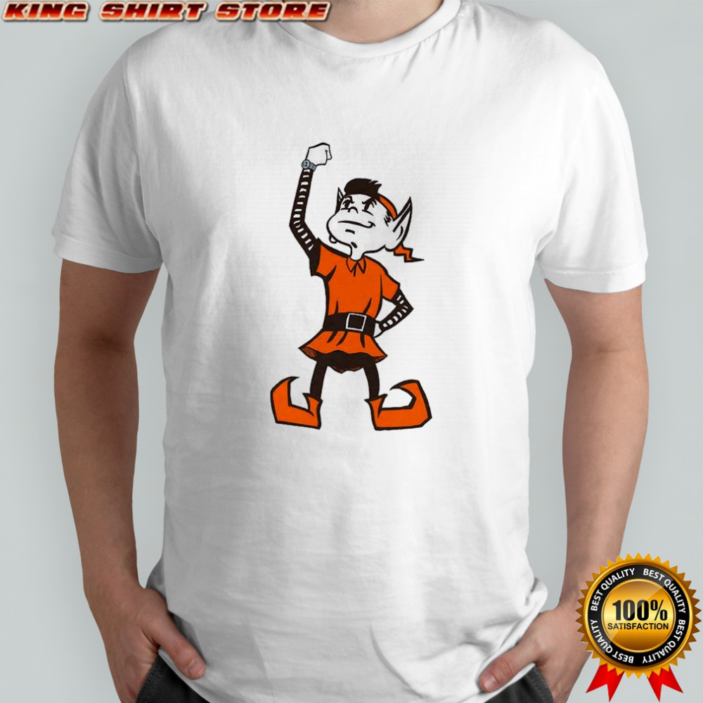 Cleveland Browns Brownie the Elf wrist up mascot shirt