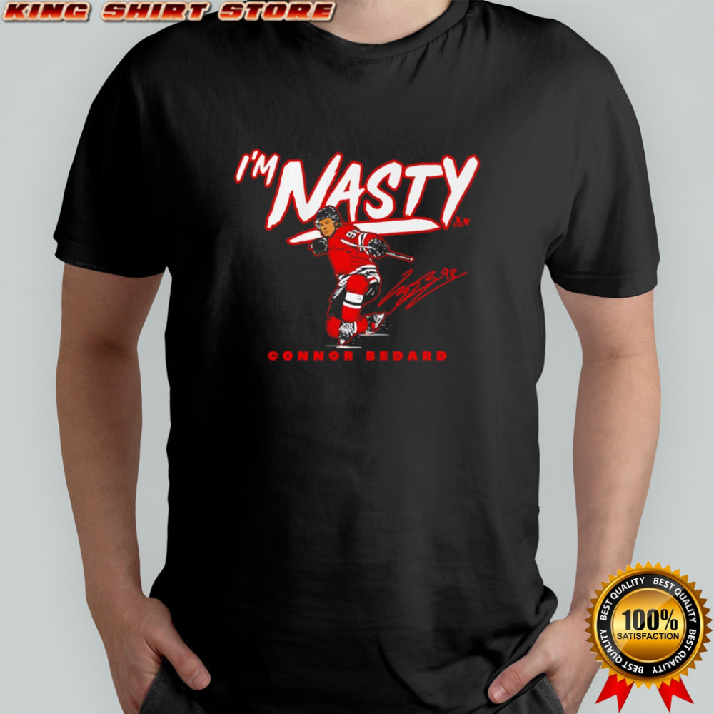 Connor Bedard I’m Nasty signature Hockey League Players shirt
