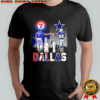 Dallas sports teams Texas Rangers & Dallas Cowboys players signatures shirt