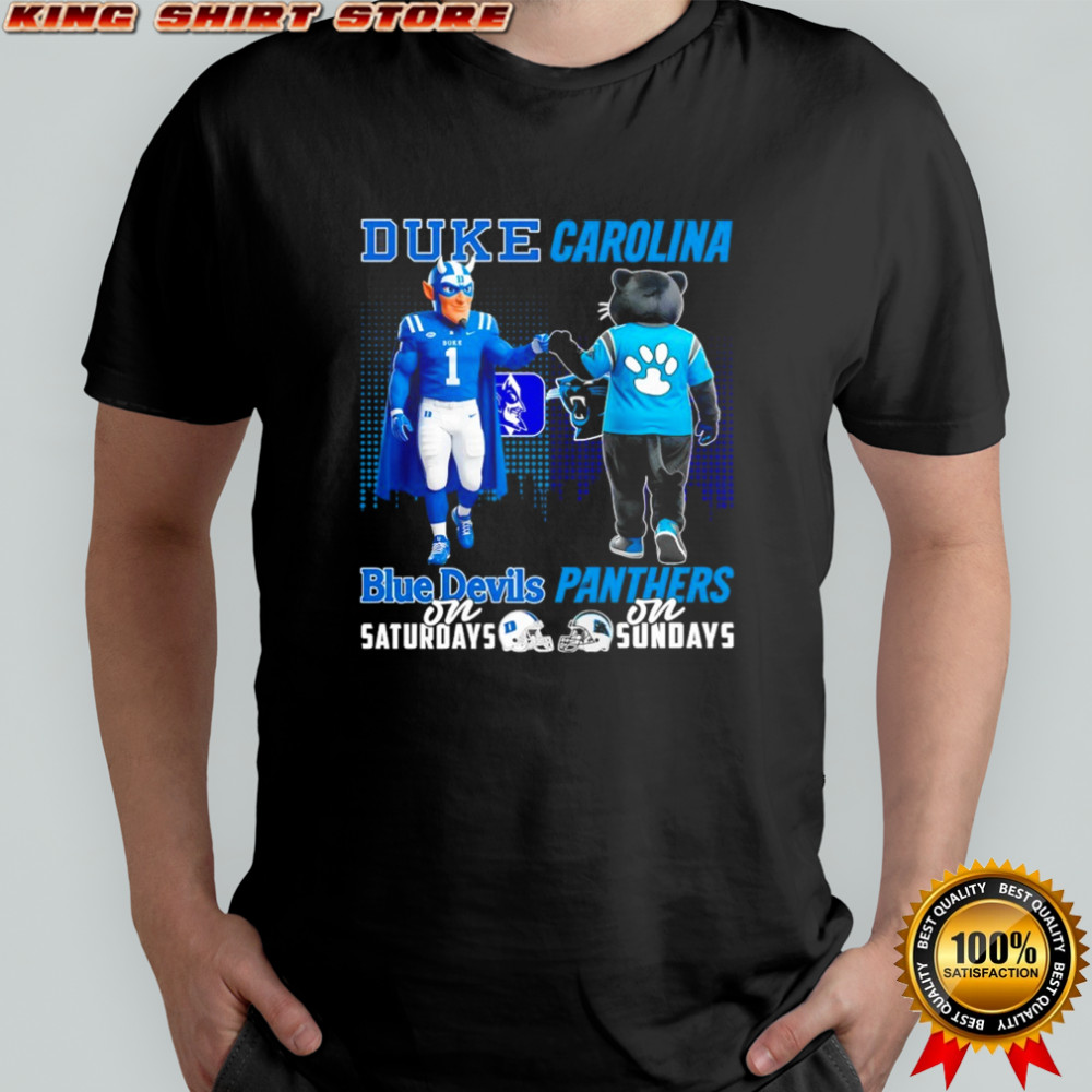 Duke Blue Devils on Saturdays x Carolina Panthers on Sundays Mascot shirt