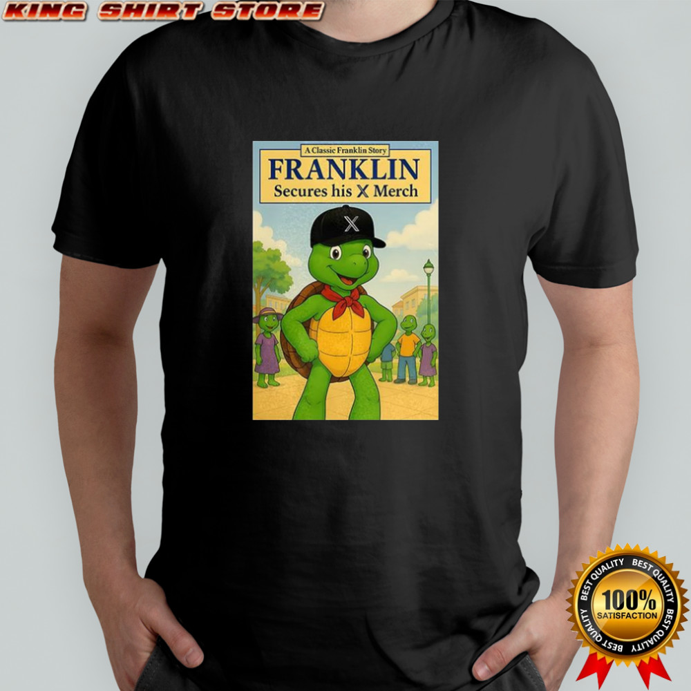 Franklin secures his X merch shirt