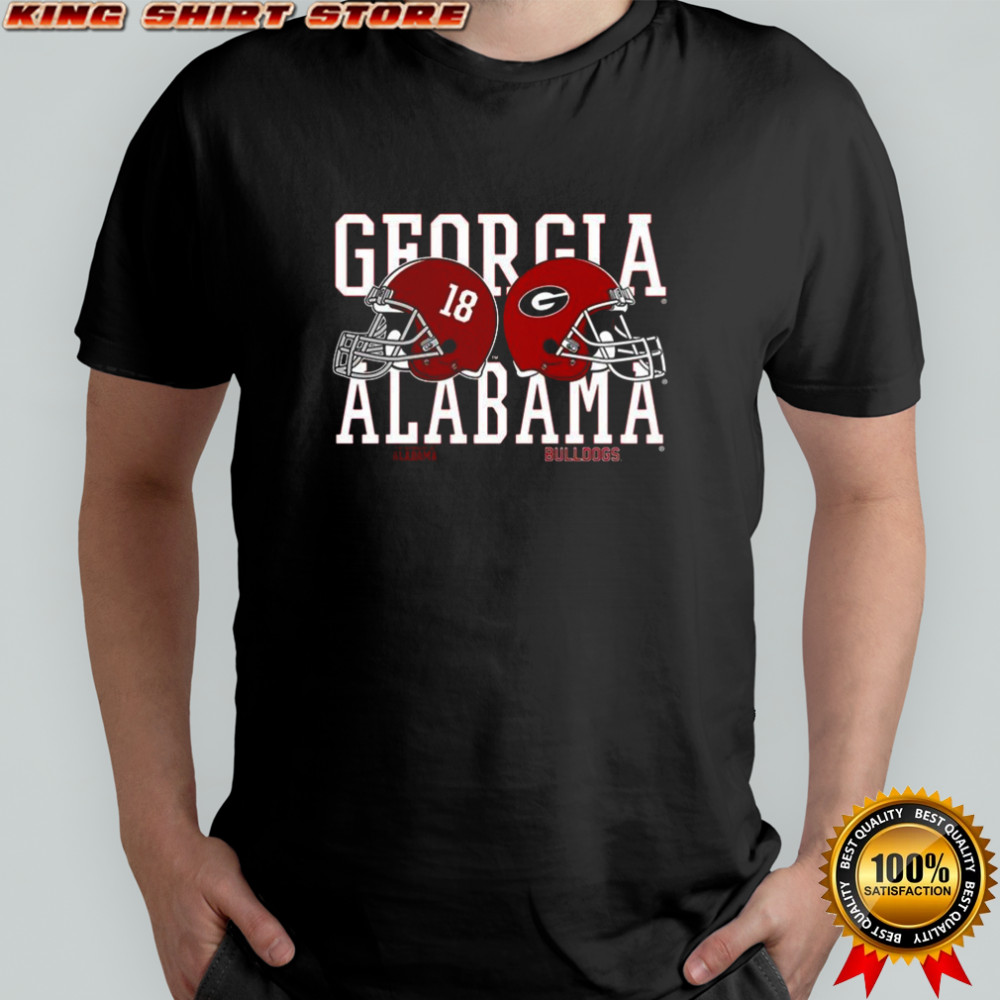 Georgia Bulldogs and the Alabama Crimson Tide football helmet shirt