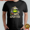 Grinch Santa hat X New Orleans Saints NFL Christmas shirt
