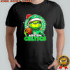 Grinch wearing Santa x Boston Celtics hat Christmas shirt