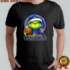 Grinch wearing Santa x Golden State Warriors hat Christmas shirt