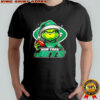 Grinch wearing Santa x New York Jets hat Christmas shirt