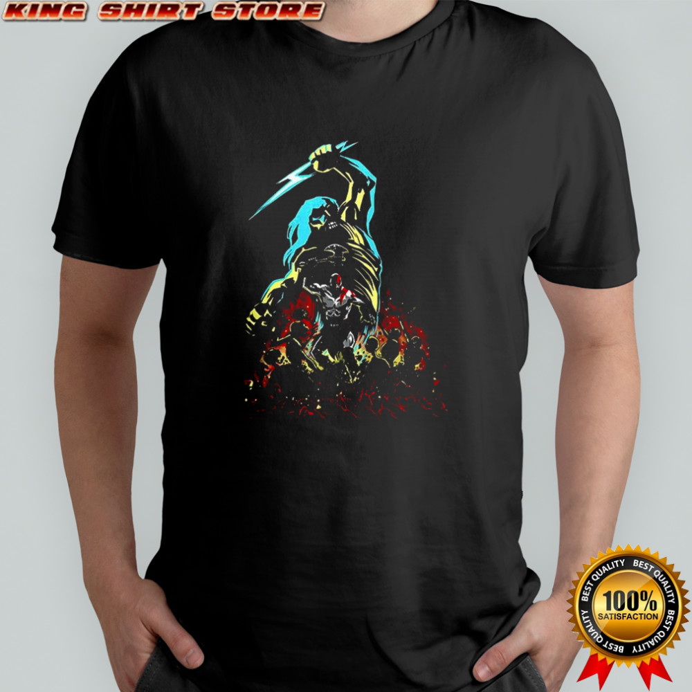 Kratos vs Zeus and the undead God of War shirt