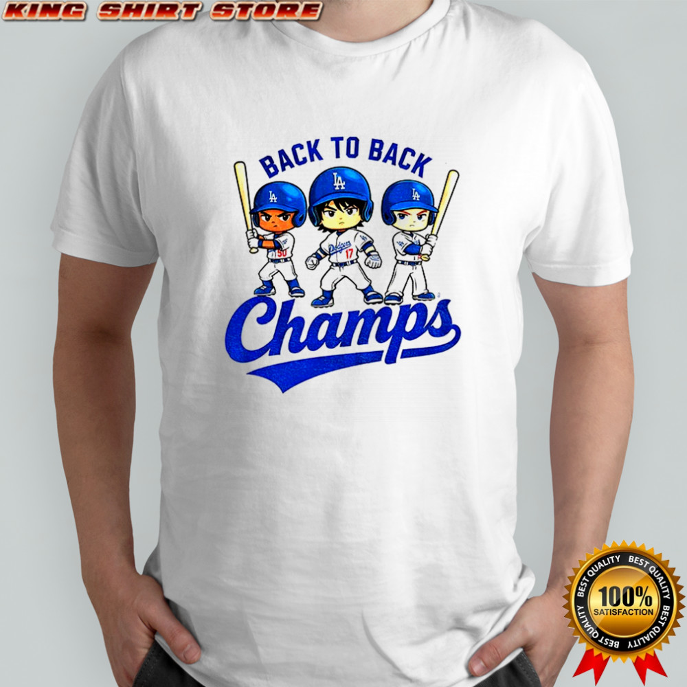 Los Angles Dodgers Baseball Back to Back Champs cartoon shirt