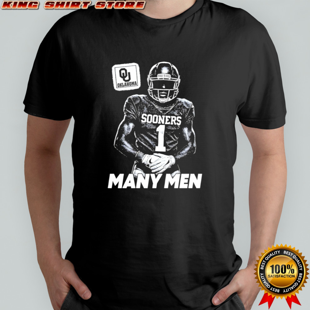 Many Men Oklahoma Sooners #1 player graphic shirt