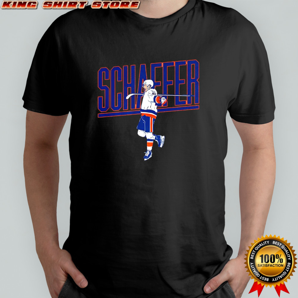 Matthew Schaefer New York Islanders ice hockey name pose shirt