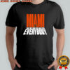 Miami Hurricanes football Miami versus everybody mascot silhouette shirt
