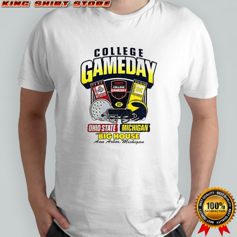 Michigan Wolverines Ivory College Gameday vs Ohio State Big House shirt