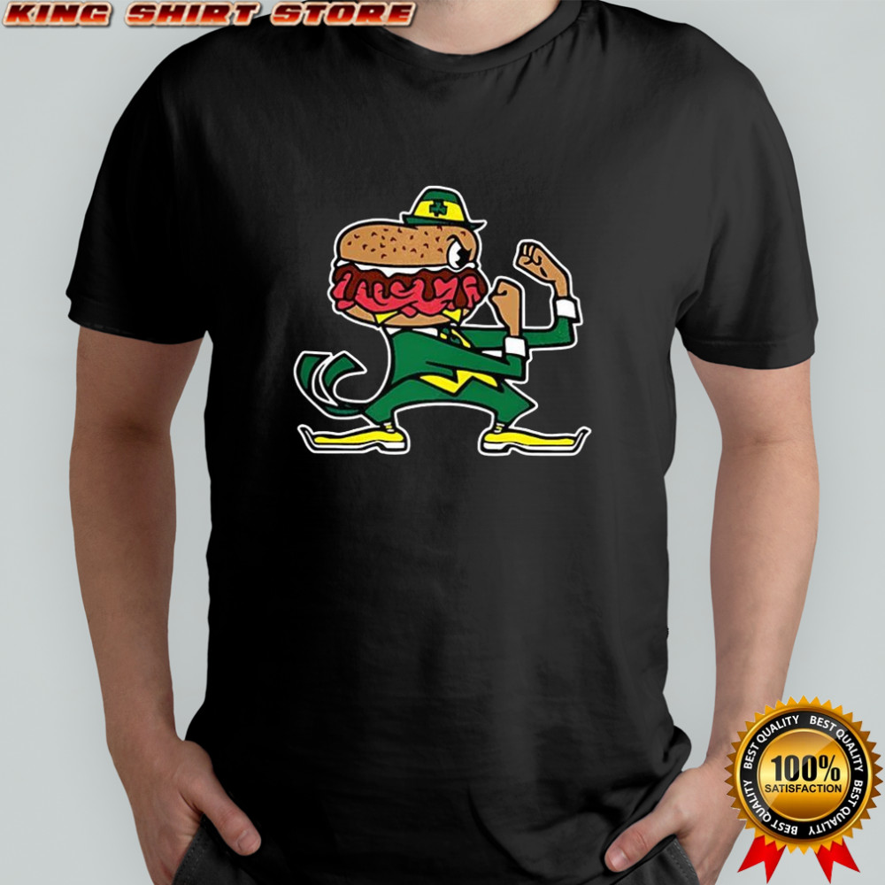 Notre Dame Fighting Irish Beefs burger mascot shirt