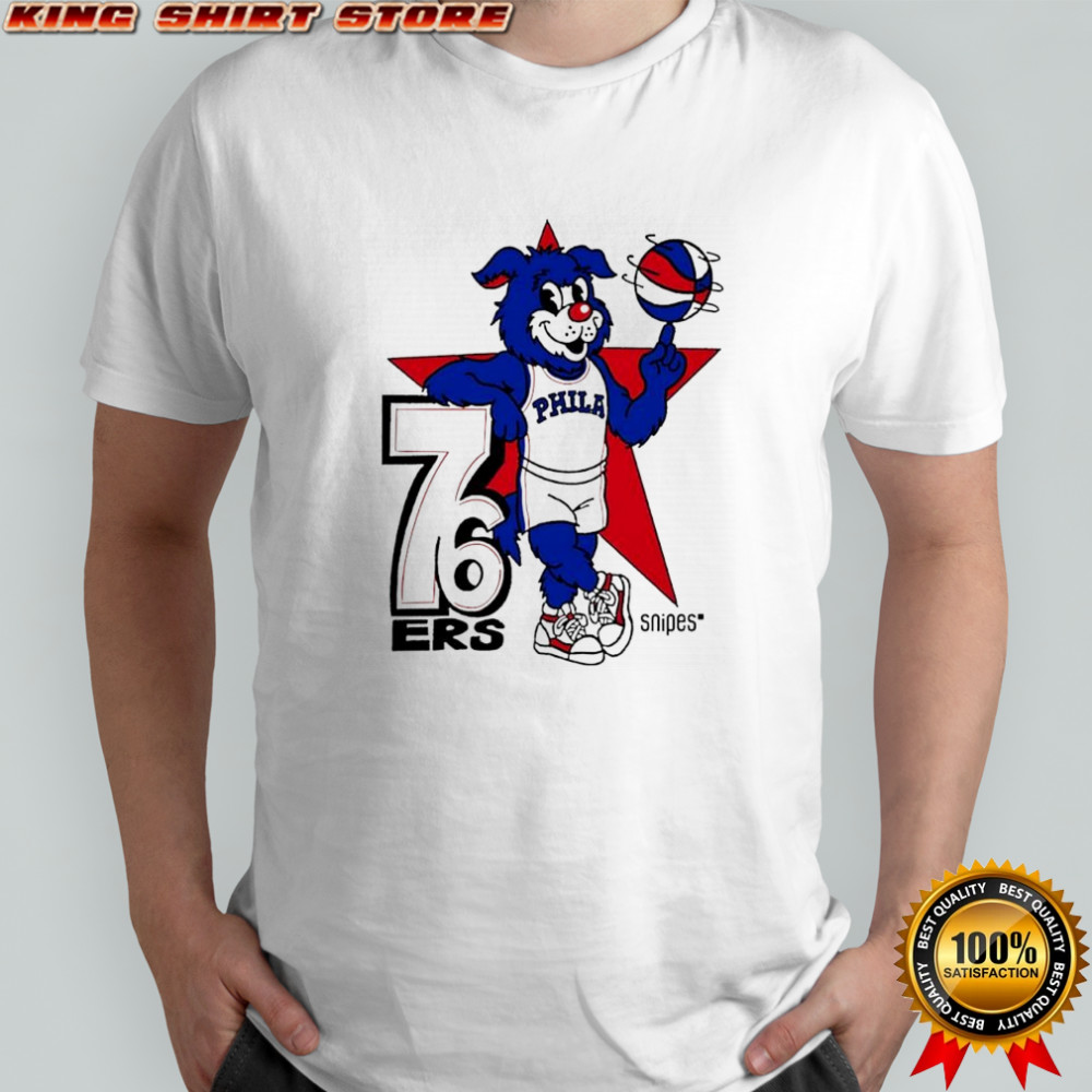 Philadelphia 76ers Snipes Franklin the Dog mascot shirt