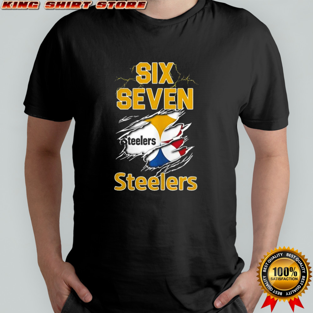 Pittsburgh Steelers football six seven tear logo shirt