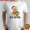 Pooh Santa hat Six Seven graphic shirt