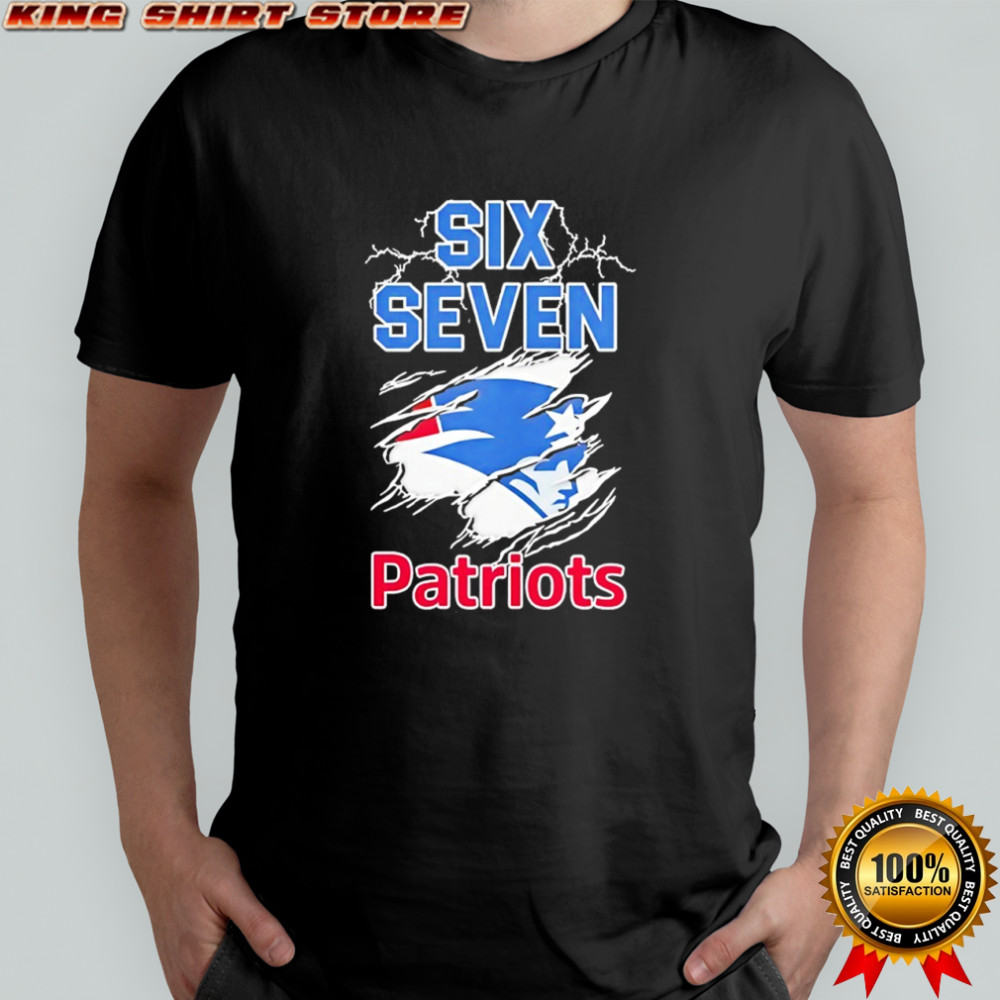 Six Seven New England Patriots logo shirt
