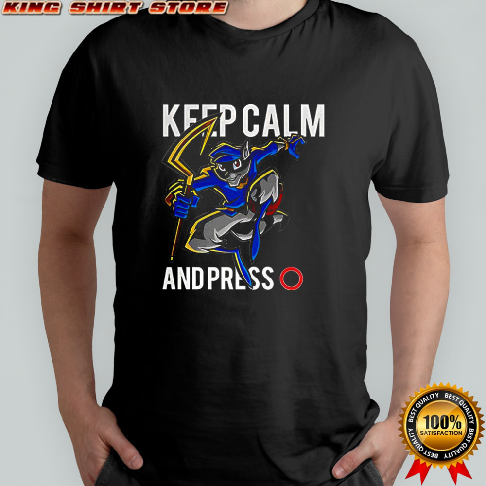 Sly Cooper keep calm and press O video game shirt