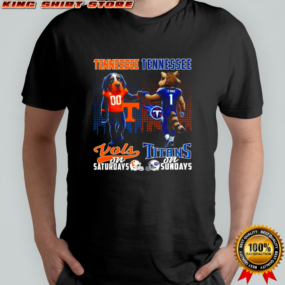 Tennessee Volunteers On Saturdays x Tennessee Titans On Sundays Mascot Shirt
