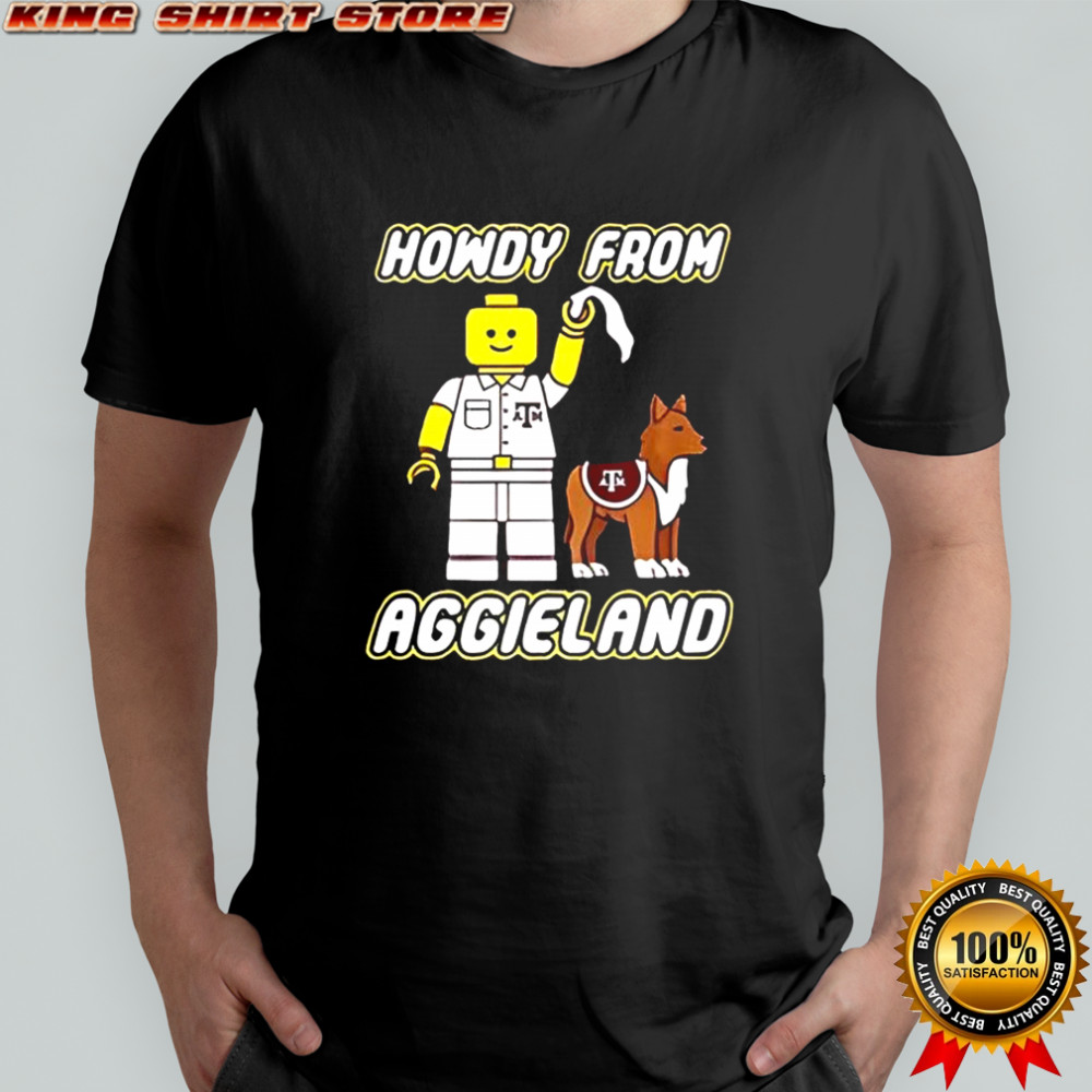 Texas A&M University Howdy from Aggieland Alamo Aggies lego shirt