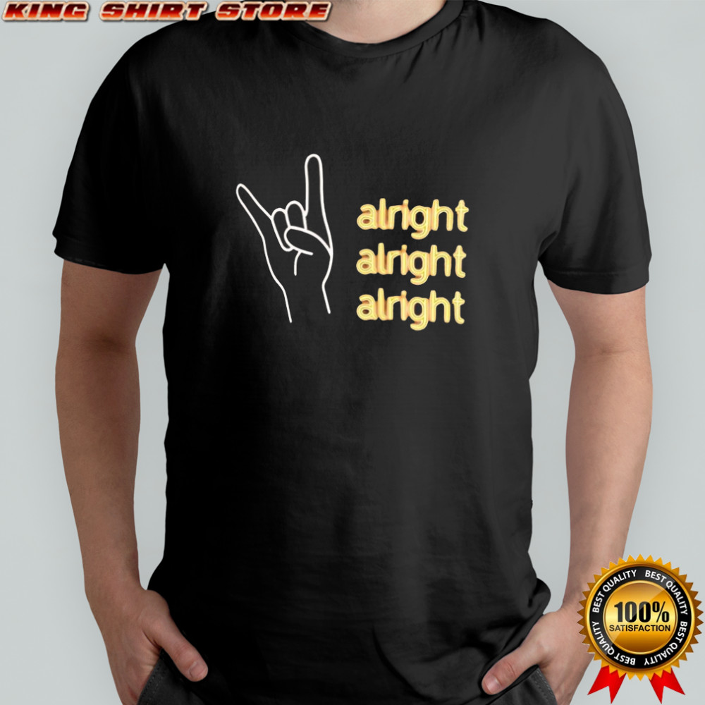 Texas Longhorns Hook Em neon sign alright alright alright shirt