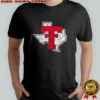 Texas Tech Red Raiders logo and Texas state map shirt