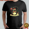 Totoro and snowman winter bus stop cartoon shirt