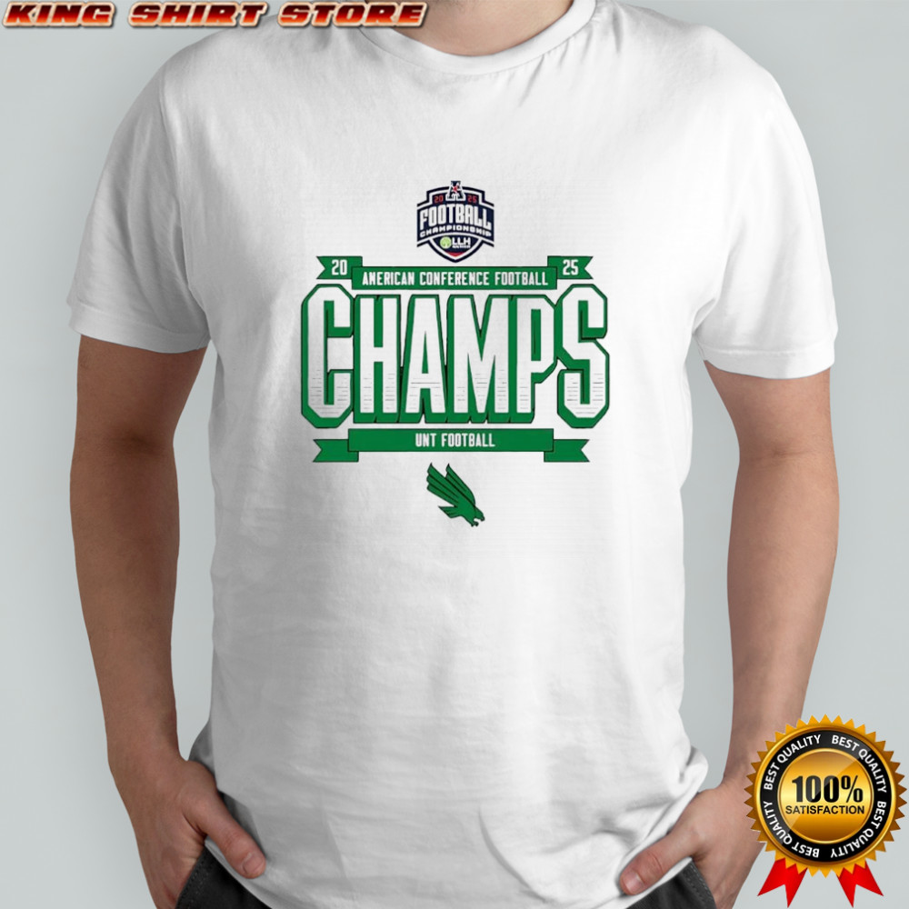 UNT Football 2025 Amercan Conference Champs logo shirt