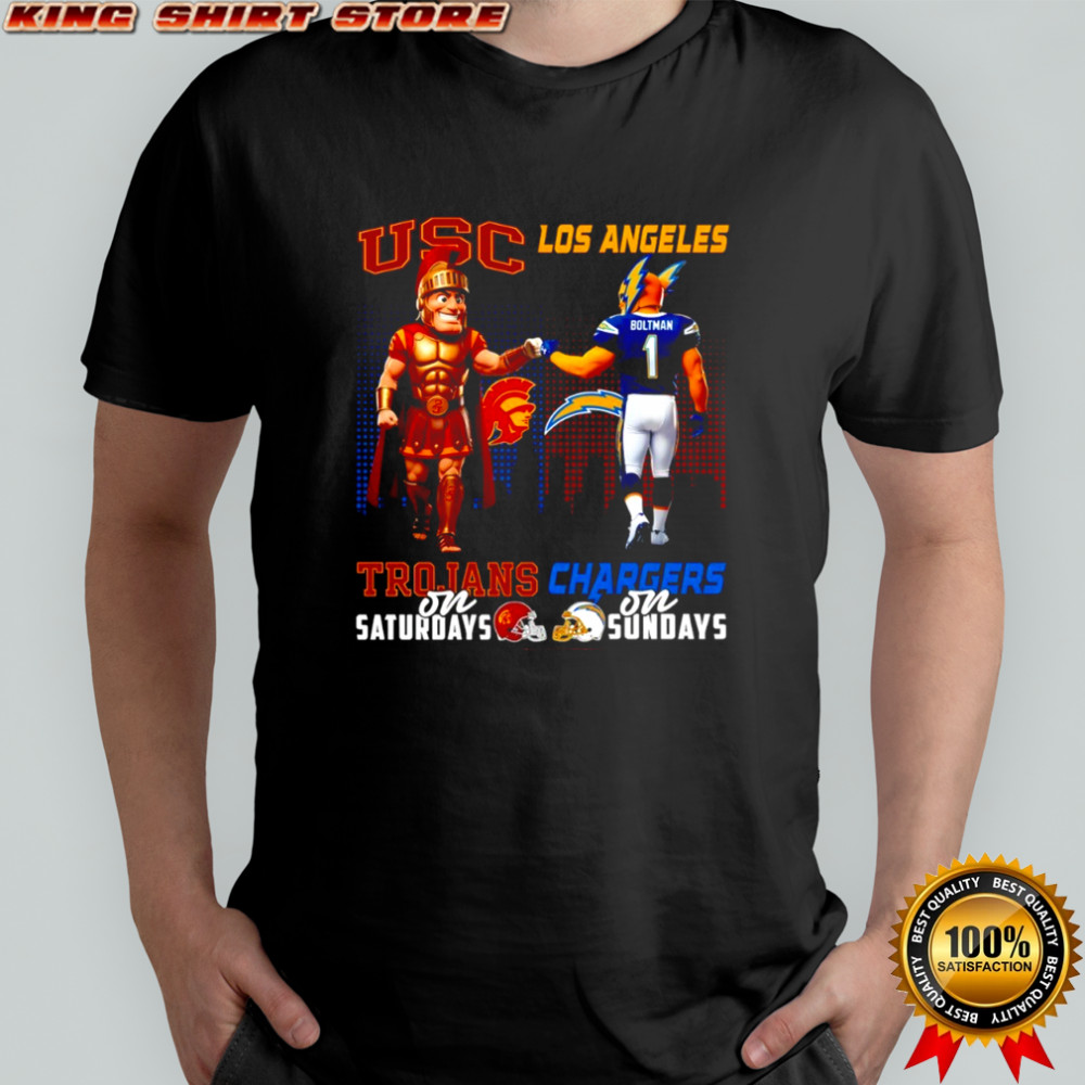 USC Trojans on Saturdays x Los Angeles Chargers on Sundays Mascot shirt