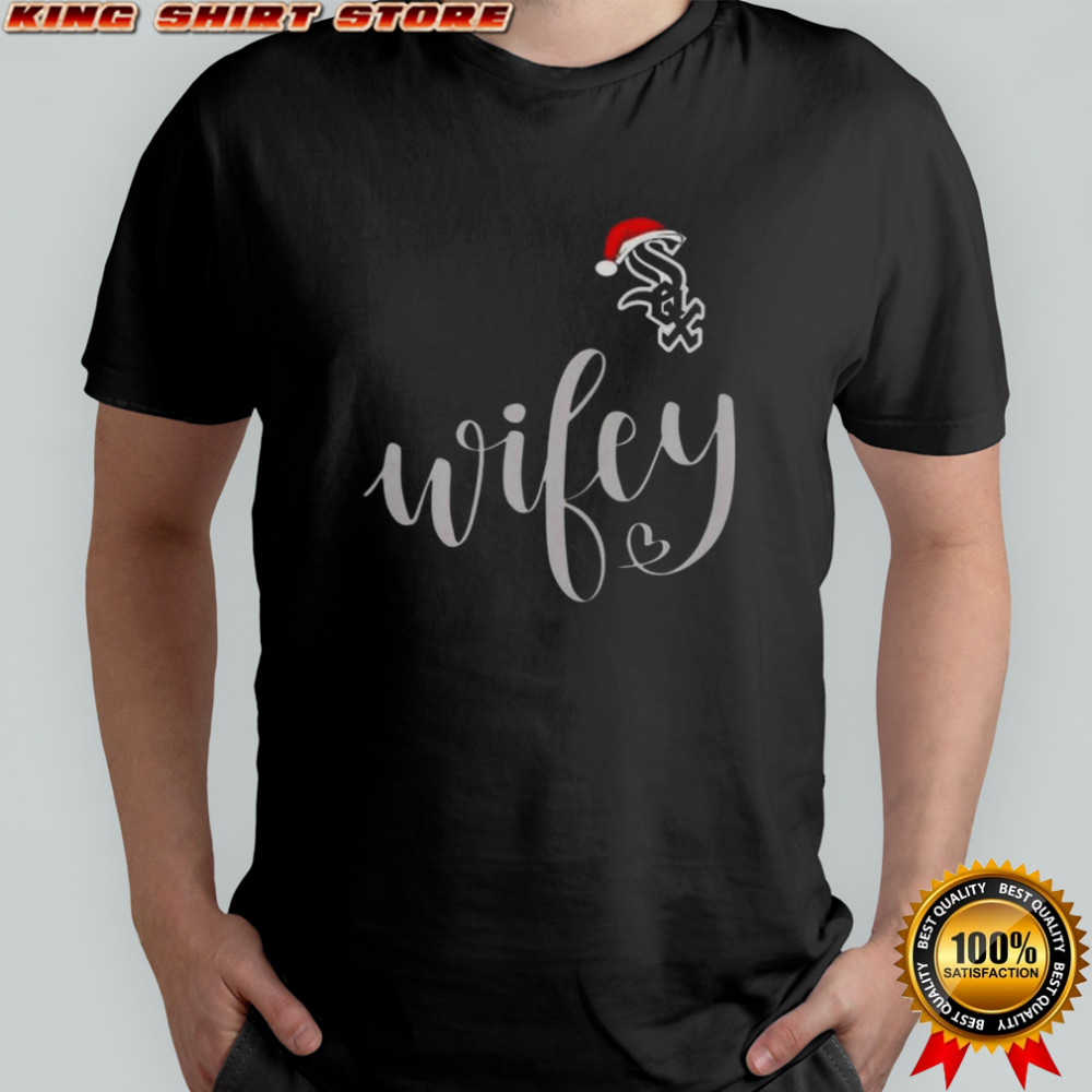 Wifey Chicago White Sox Santa Hat Merry Christmas T-Shirt