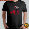 Wifey Georgia Bulldogs Santa Hat Merry Christmas T-Shirt